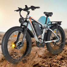 Smlro V3 Plus Electric Bicycle, 2000W Dual Motor 26'' Fat Tire Electric Bike, Full Suspension, 48V 22.4AH Removable Battery, 7 Speed up to 35MPH, Mountain Snow Ebike for Adults