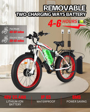 SMLRO Electric Bike for Adults, 26'' Fat Tires & 48V 22.4Ah Removable Battery, Dual Motor AWD 2000W 35MPH Ebike 21 Speed with Hydraulic Disc Brake